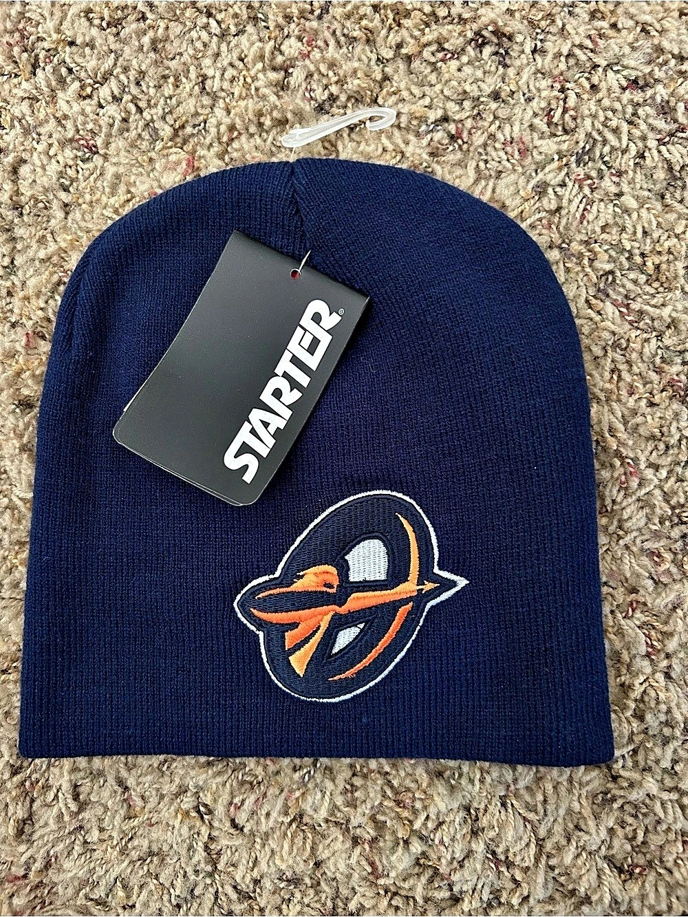 NWT Orlando Apollo Starter Embroidered Logo Beanie Blue